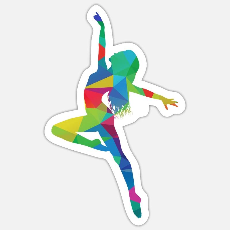 Dancing Dancer - Sticker size S (10 x 10 cm) - white matte