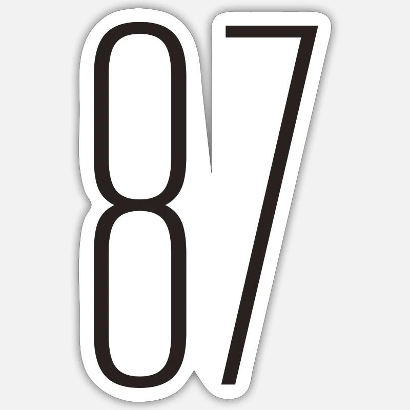 87 - Sticker size S (10 x 10 cm) - white matte