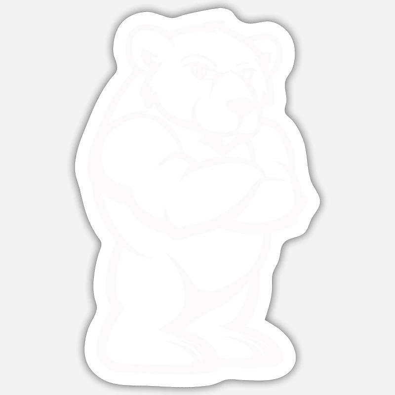 Bear Comic - Sticker size S (10 x 10 cm) - white matte