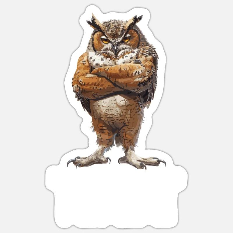 Eule Eulen Vogel Wald Uhu Ich höre immer Mimimi Sticker Größe S (10 x 10 cm)