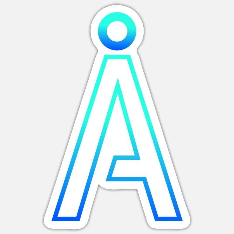 Futuristic Alpha: A Modern Gradient Design Sticker Größe S (10 x 10 cm)