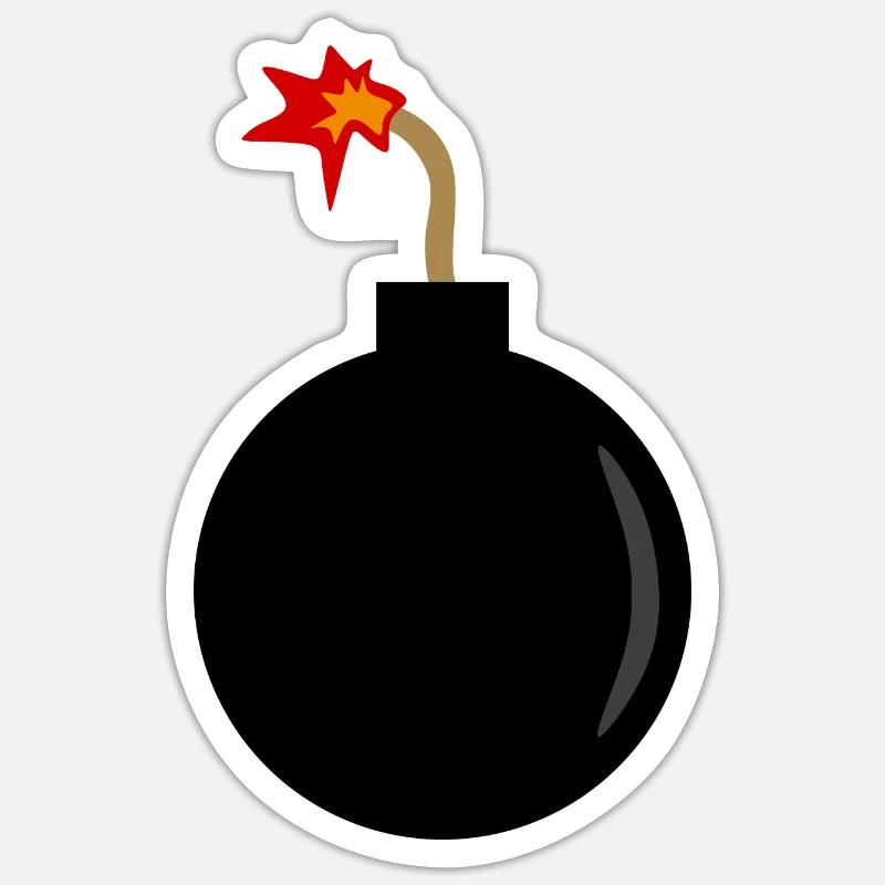 Bombe qui explose - Sticker taille S (10 x 10 cm) - blanc mat