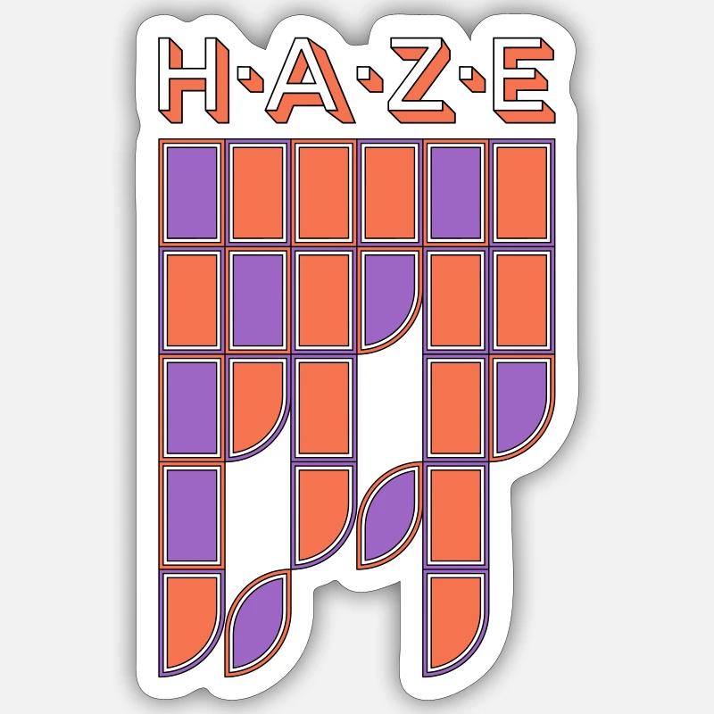 Graphique de lettrage - Sticker taille S (10 x 10 cm) - blanc mat