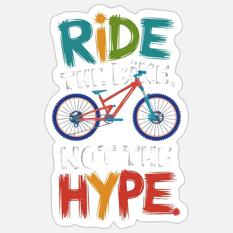 Lebendiges Bike-Rallye-Statement - Sticker Größe S (10 x 10 cm) - Mattweiß