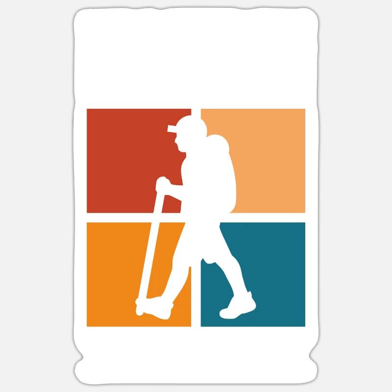 Randonnée - Sticker taille S (10 x 10 cm) - blanc mat