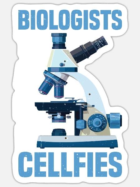 Biologists Take Cellfies 2 - Sticker Größe S (10 x 10 cm) - Mattweiß