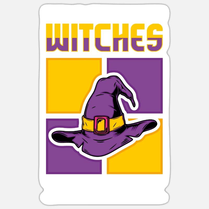 Witches - Sticker Größe S (10 x 10 cm) - Mattweiß