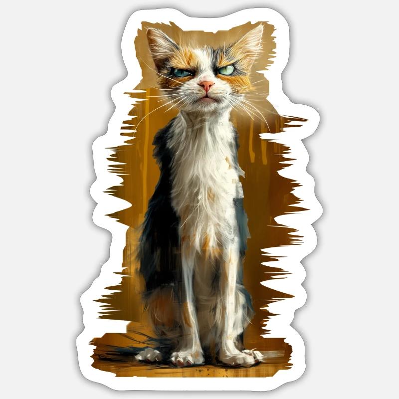 Crumpy Cat Sticker Größe S (10 x 10 cm)