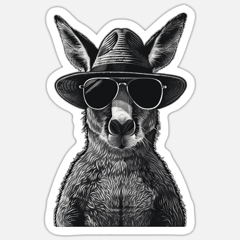 Kangaroo Sticker size S (10 x 10 cm)