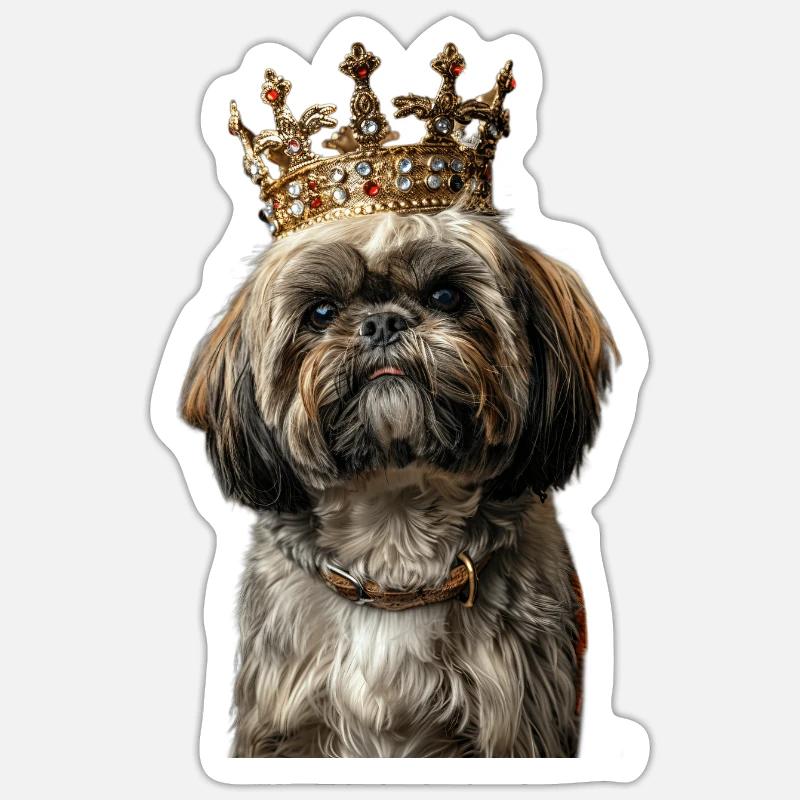 Shih Tzu - Sticker Größe S (10 x 10 cm) - Mattweiß