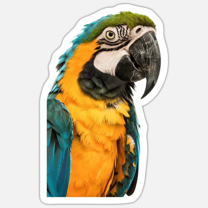 Macaw - Sticker size S (10 x 10 cm) - white matte