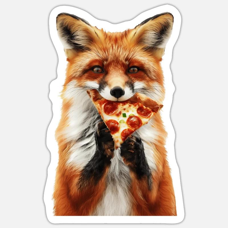 Fuchs - Sticker Größe S (10 x 10 cm) - Mattweiß