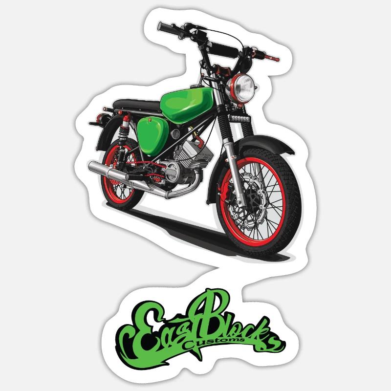 S51 (vert) // Illustration - Sticker taille S (10 x 10 cm) - blanc mat