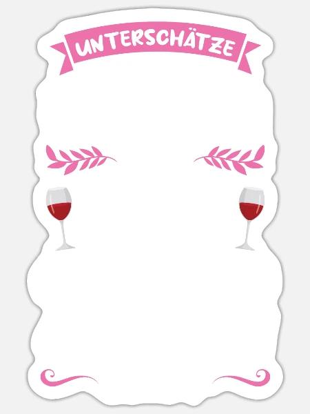 Campen Wein Campingplatz Geschenk - Sticker Größe S (10 x 10 cm) - Mattweiß
