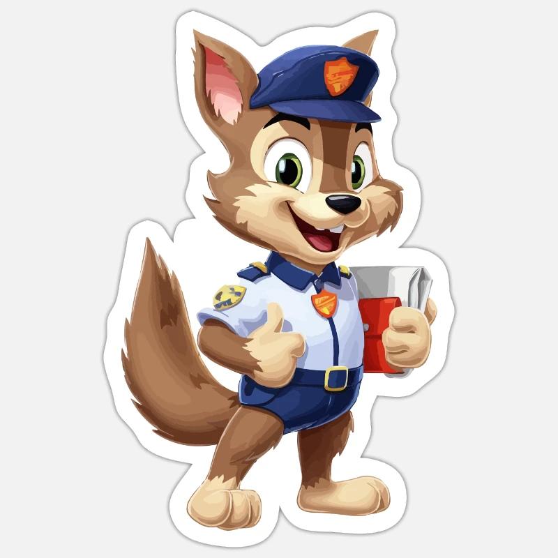 Mail Squirrel Sticker size S (10 x 10 cm)