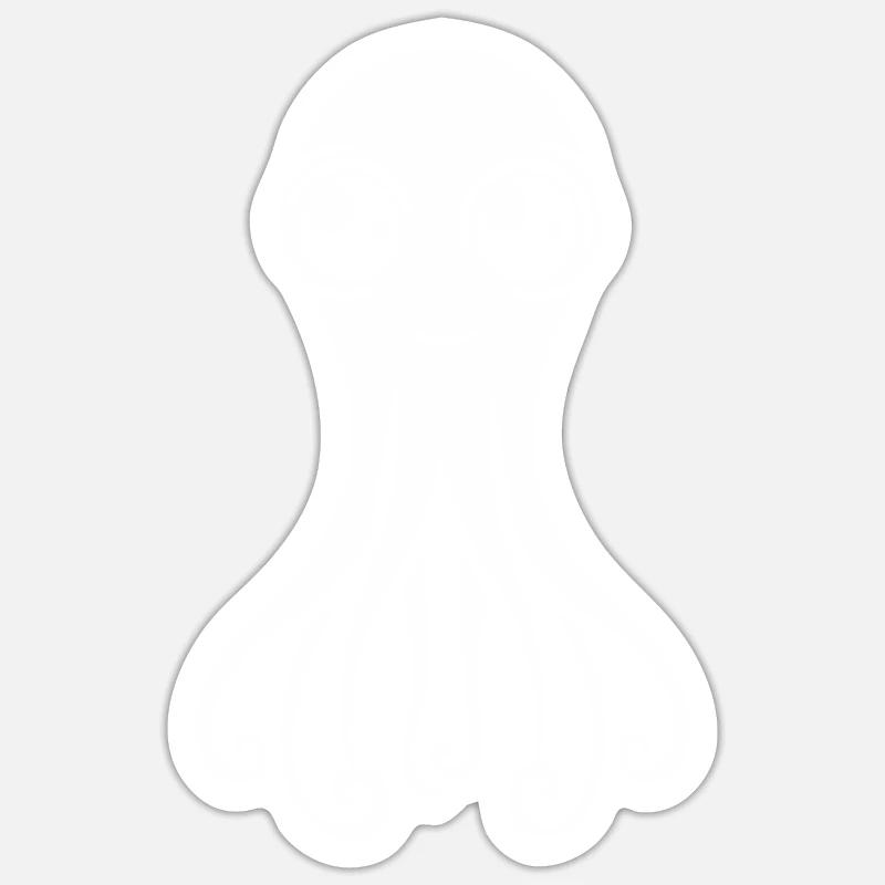 Squid - Sticker size S (10 x 10 cm) - white matte