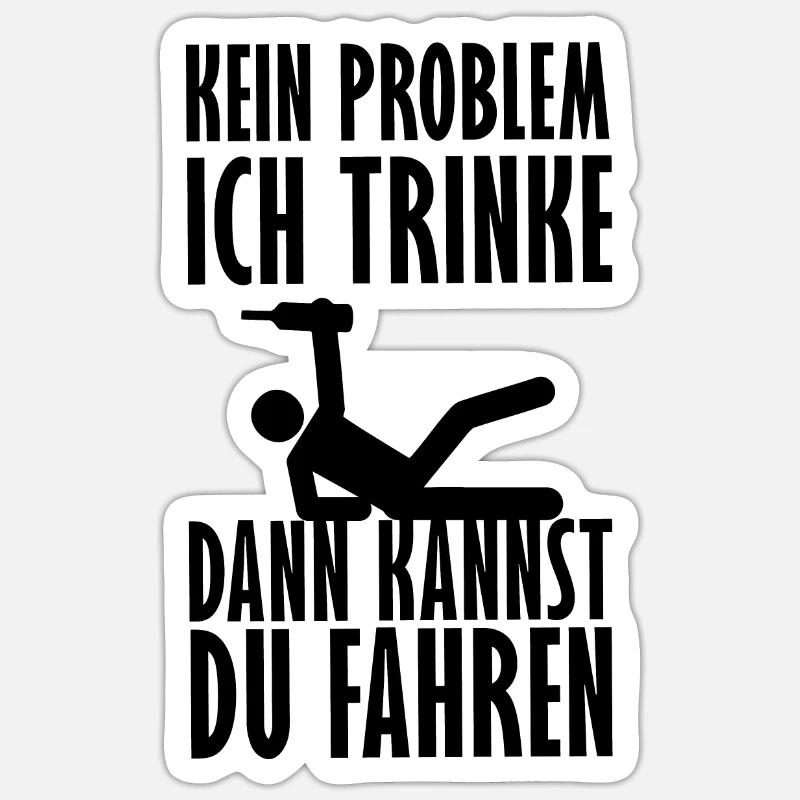 Generous drinker - Sticker size S (10 x 10 cm) - white matte