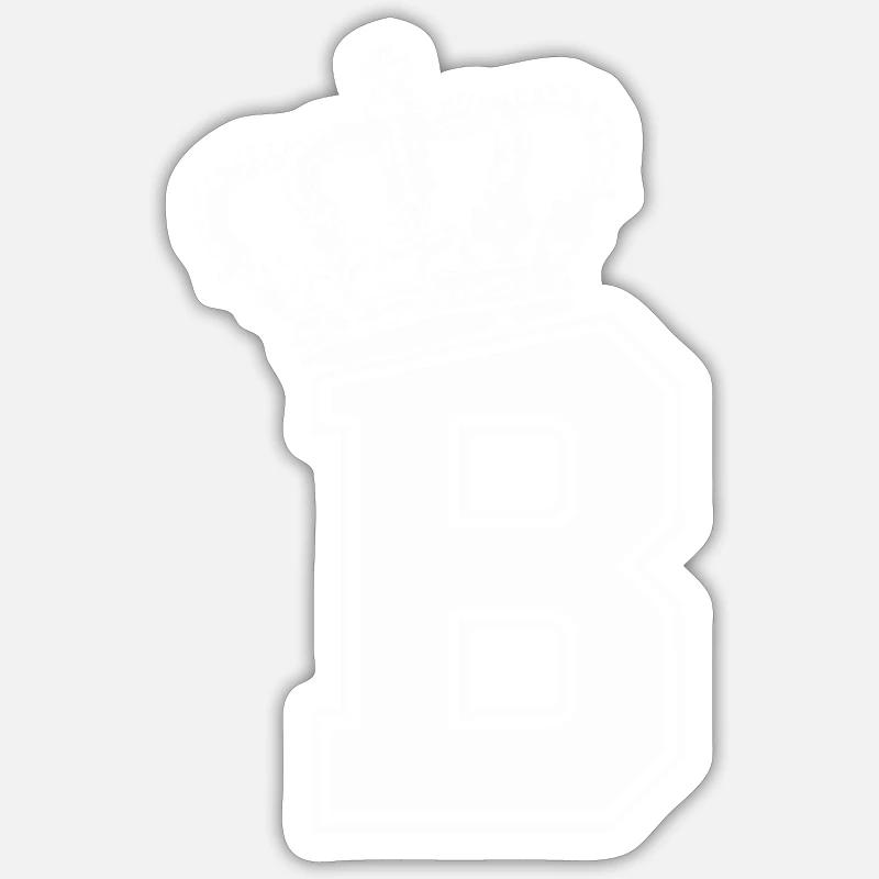 Buchstabe B King Sticker Größe S (10 x 10 cm)