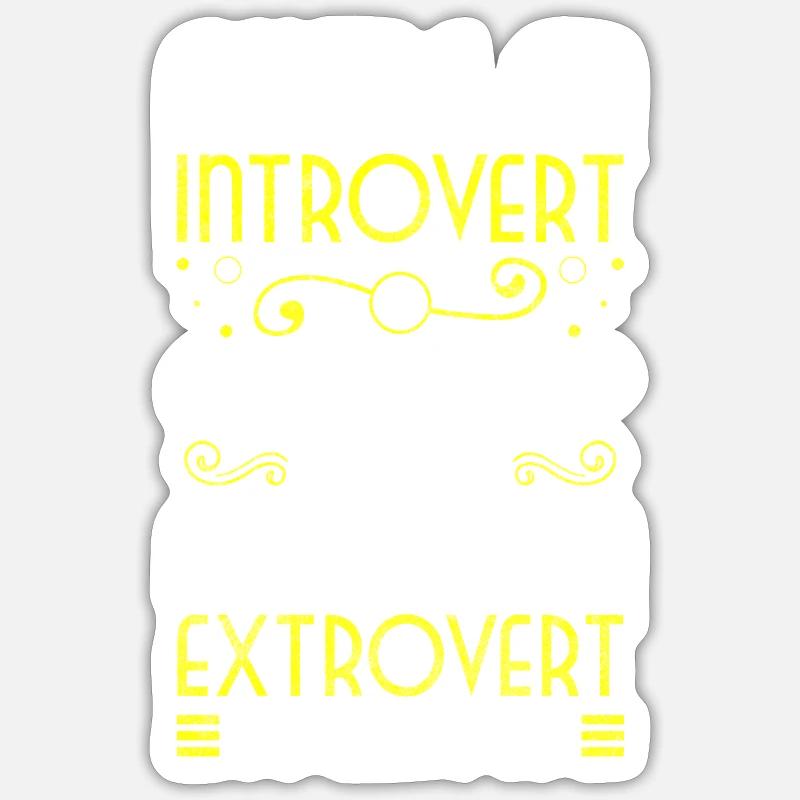 Introvert Human Alone Single Sticker size S (10 x 10 cm)