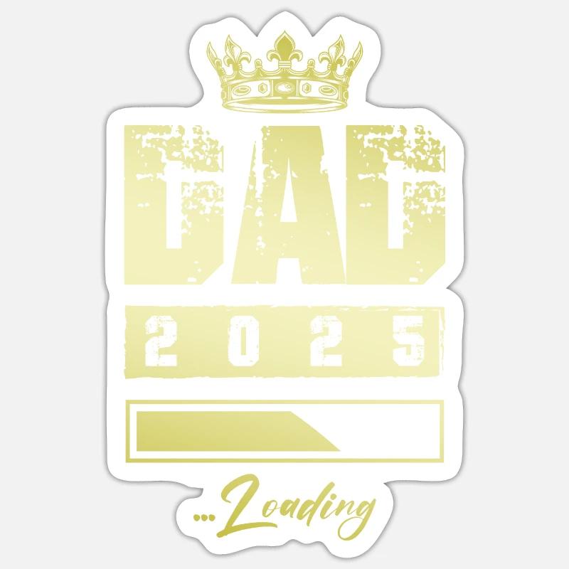 Dad 2025 Loading Papa Sticker Größe S (10 x 10 cm)