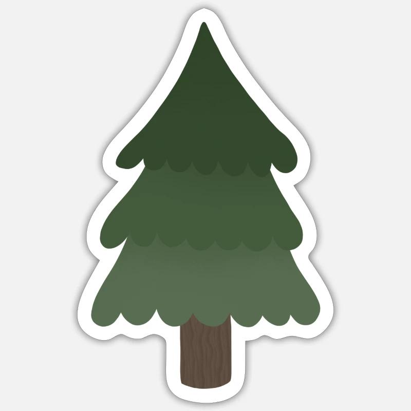 pine tree Sticker size S (10 x 10 cm)