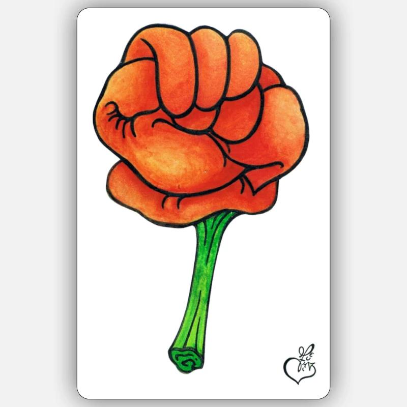 Revoltierter Pfeffer - Sticker Größe S (10 x 10 cm) - Mattweiß
