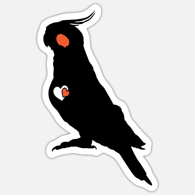 Amateur de calopsitte Sticker taille S (10 x 10 cm)