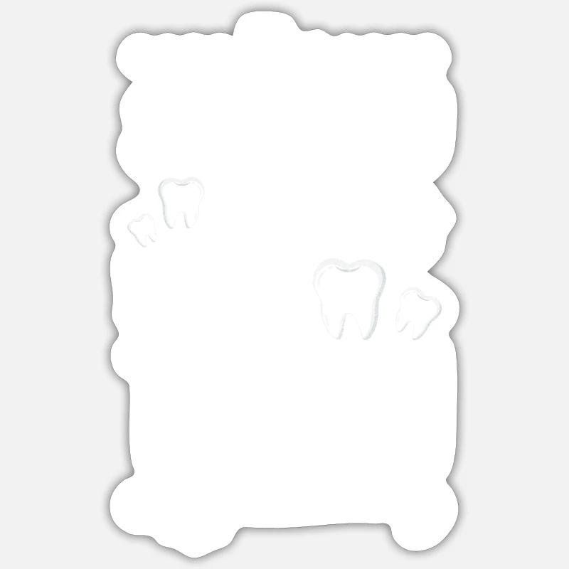Dents Vocation Appareils Dentifrice - Sticker taille S (10 x 10 cm) - blanc mat