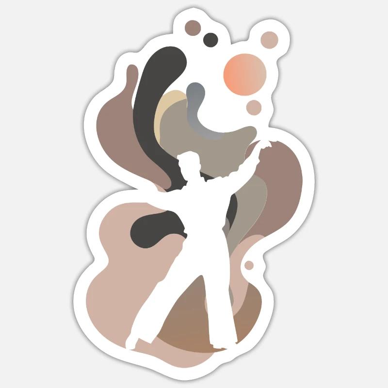 École de danse Cours de danse moderne Sticker taille S (10 x 10 cm)