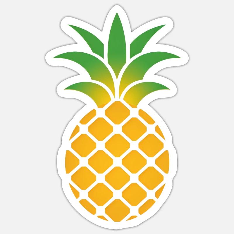 Pineapple - Sticker size S (10 x 10 cm) - white matte