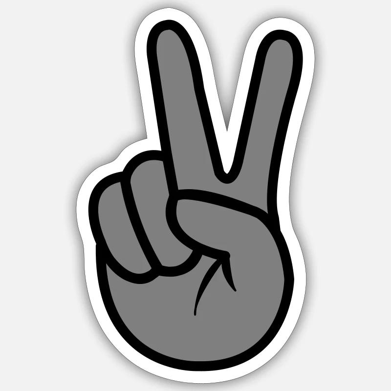 Main de la Paix - Sticker taille S (10 x 10 cm) - blanc mat