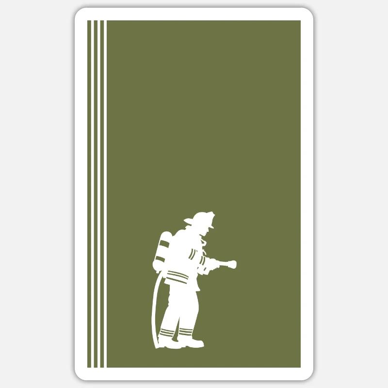 Firefighter Fire Brigade Emergency Call Sticker size S (10 x 10 cm)