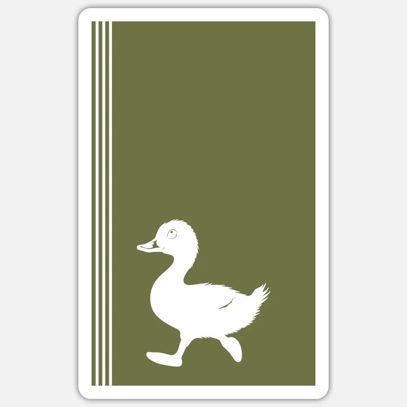 Ducks Duck - Sticker size S (10 x 10 cm) - white matte