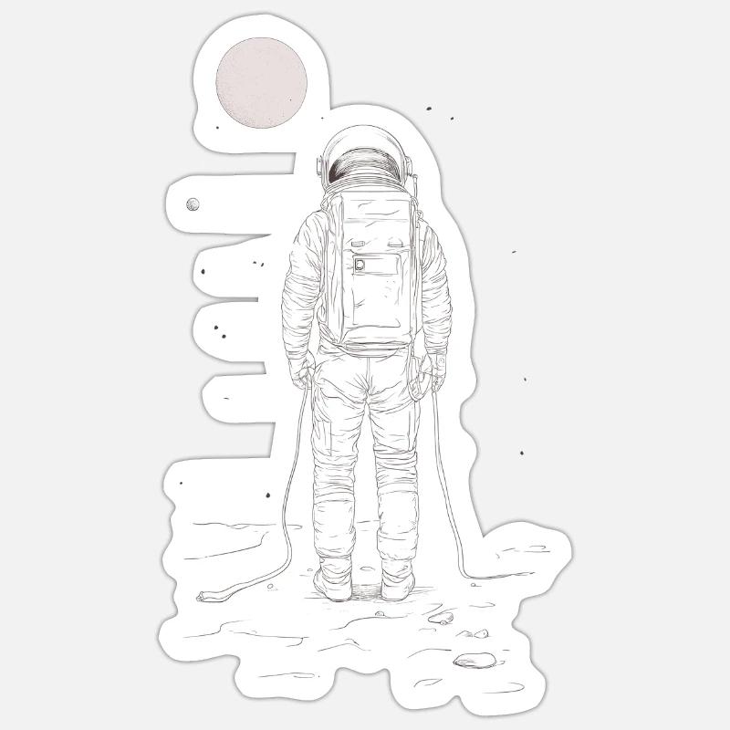 Lonely - Sticker Größe S (10 x 10 cm) - Mattweiß