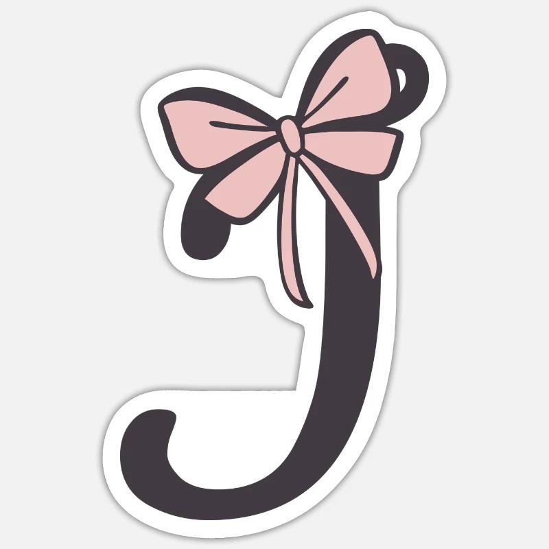 Lettre initiale i Ruban - Sticker taille S (10 x 10 cm) - blanc mat