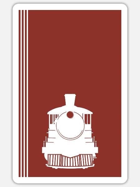 Dampflokomotive Bahn - Sticker Größe S (10 x 10 cm) - Mattweiß