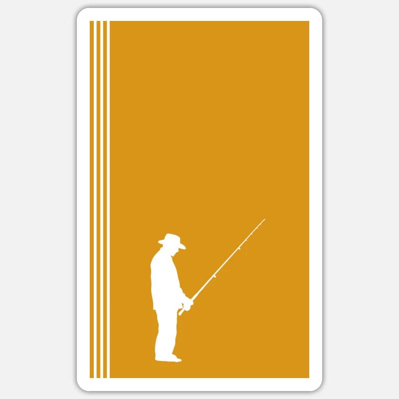 Hameçon de pêcheur - Sticker taille S (10 x 10 cm) - blanc mat