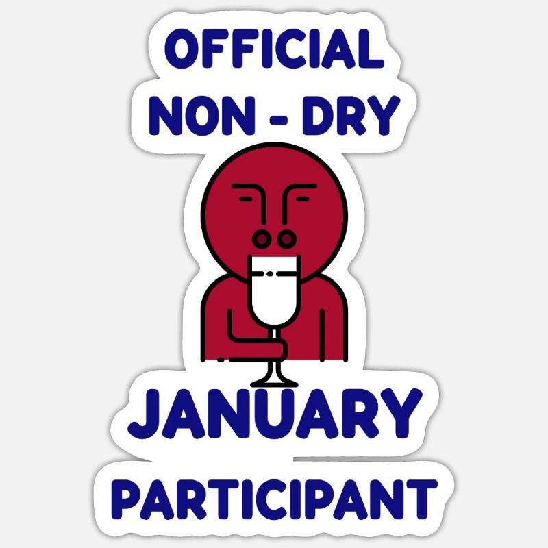 Vin non sec de janvier Sticker taille S (10 x 10 cm)