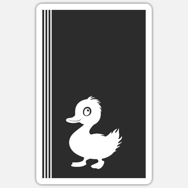 Duckling - Sticker size S (10 x 10 cm) - white matte