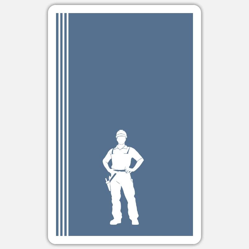 Screwdriver Tool Plumber - Sticker size S (10 x 10 cm) - white matte