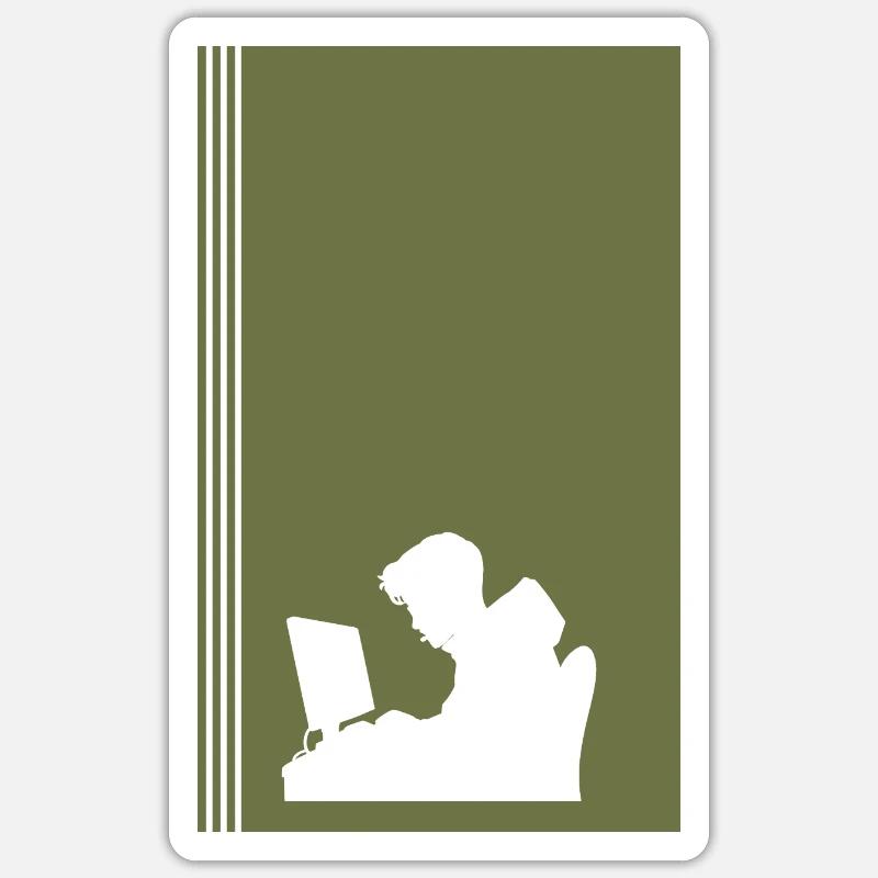 Hacker computer freak - Sticker size S (10 x 10 cm) - white matte