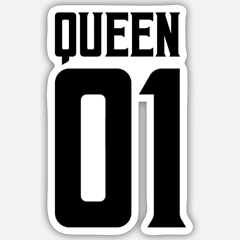 Queen 01 - Sticker size S (10 x 10 cm) - white matte