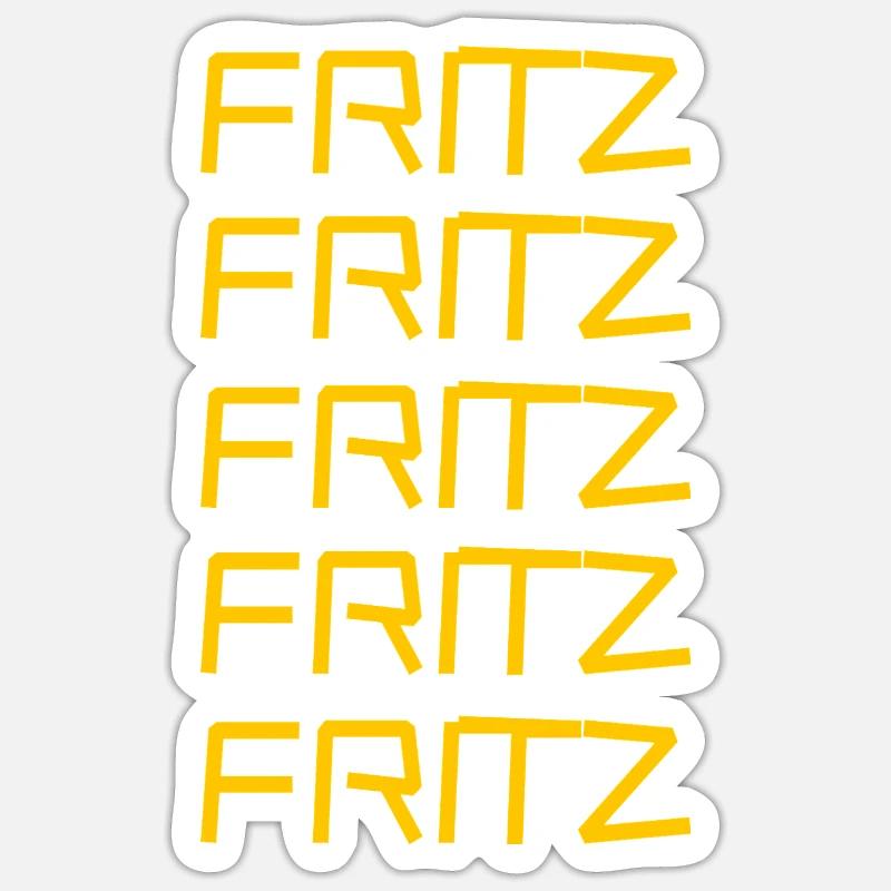 Fritz comme prénom - Sticker taille S (10 x 10 cm) - blanc mat