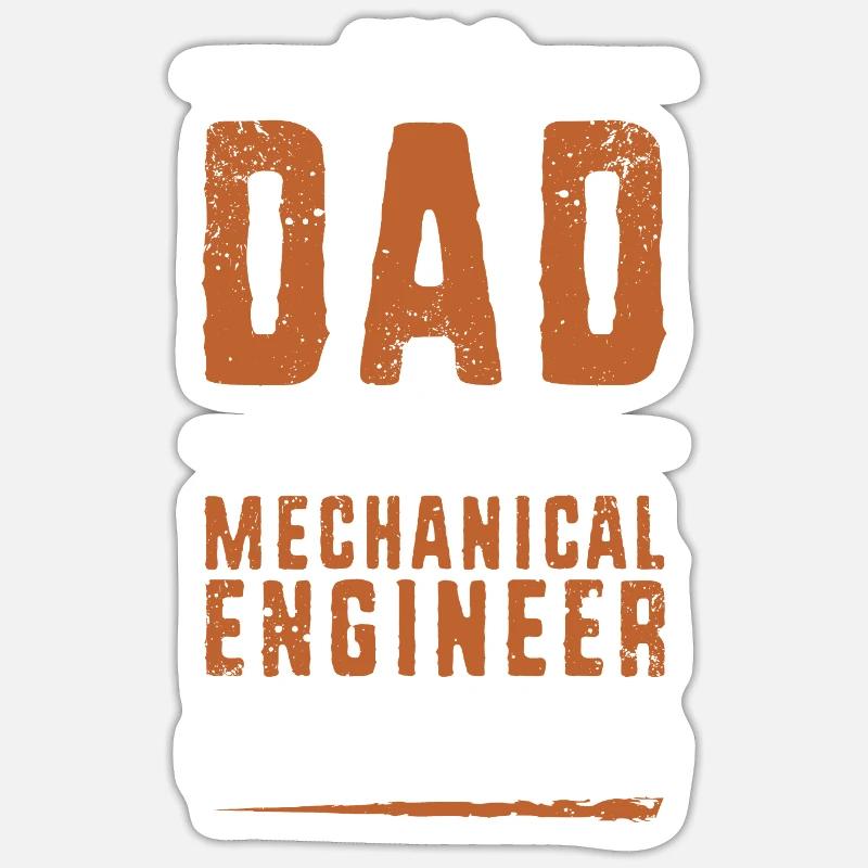 Mechanical Engineer - Sticker size S (10 x 10 cm) - white matte