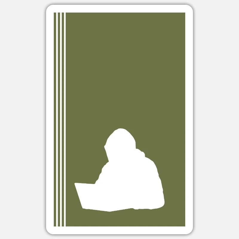 Informatik Computerfreak - Sticker Größe S (10 x 10 cm) - Mattweiß