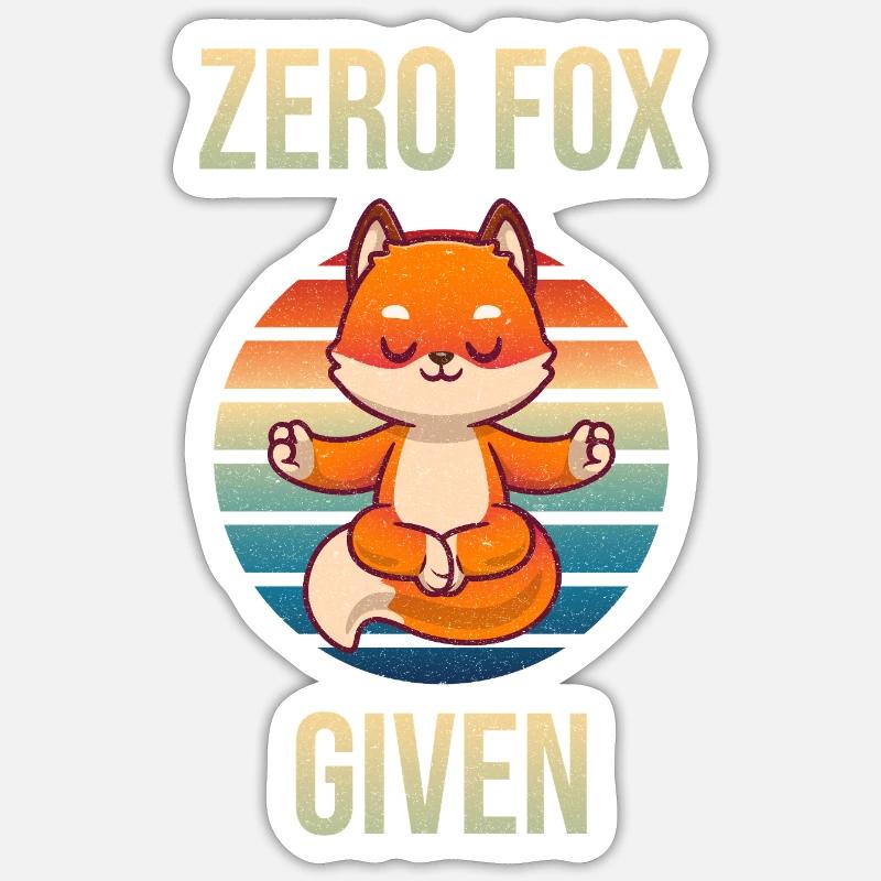 Zero Fox Given – Chemise Retro Fox Sticker taille S (10 x 10 cm)