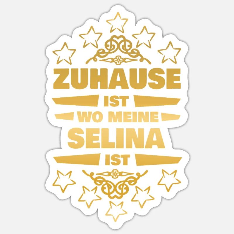 Selina - Sticker taille S (10 x 10 cm) - blanc mat