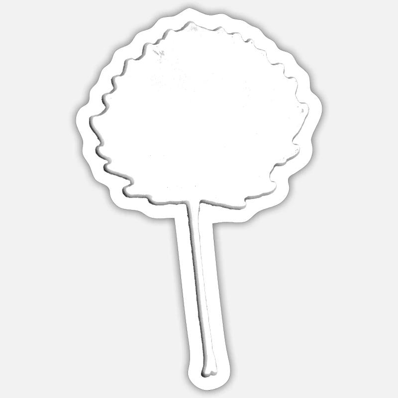 Blatt Baum - Sticker Größe S (10 x 10 cm) - Mattweiß