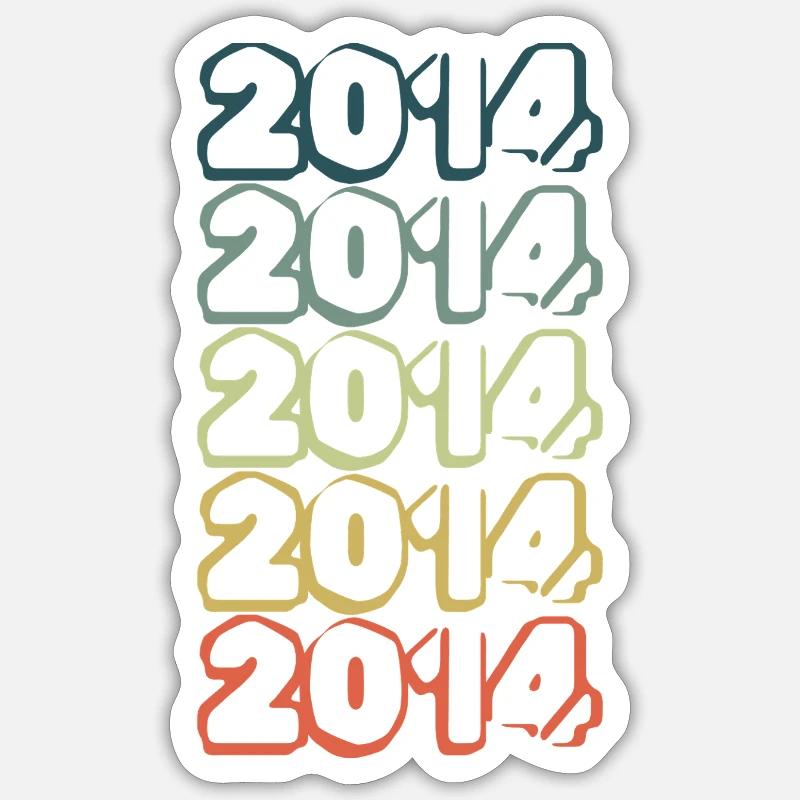 2014 - Sticker size S (10 x 10 cm) - white matte