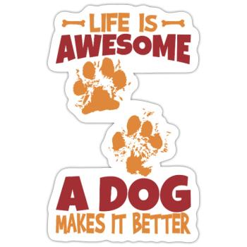 Hundeliebhaber Spruch - Sticker Größe S (10 x 10 cm) - Mattweiß - Vorne